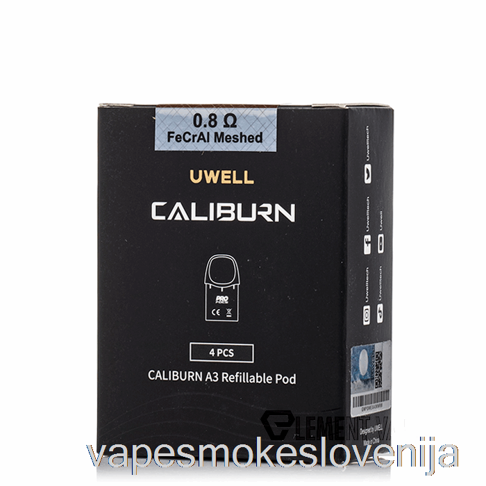 Vape Slovenija Uwell Caliburn A3 Nadomestni Pods 0.8ohm A3 Fecral Meshed Pods